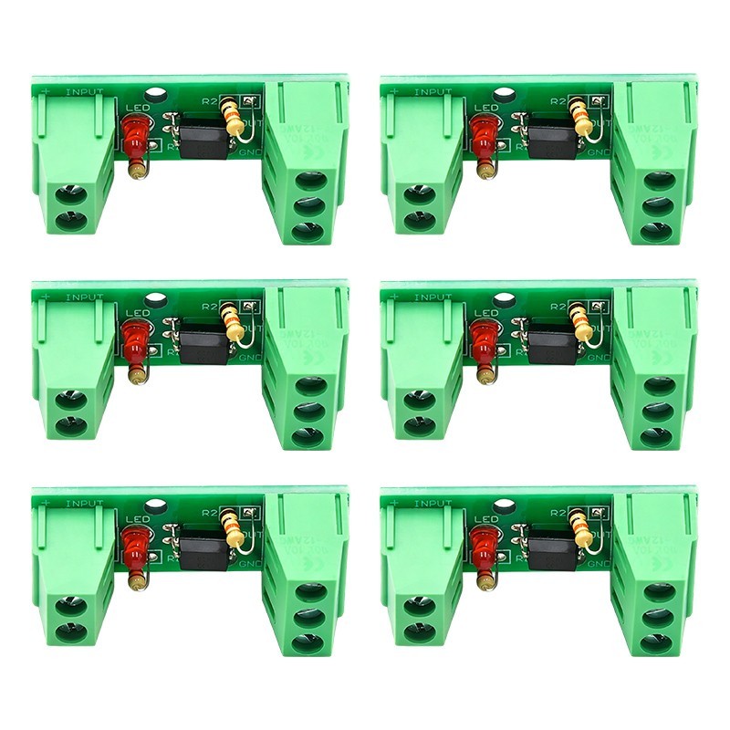 6pcs Single Channel Optocoupler Isolation Module for 3v 5V 12V 24V DC Voltage