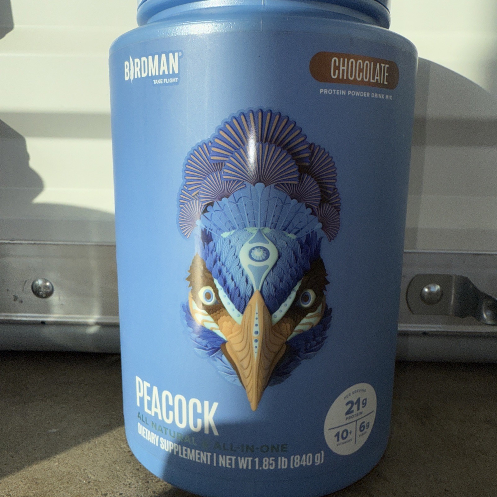 BIRDMAN Peacock Protein Powder Plant Based Meal Replacement Choco 1.85lb 11/2026