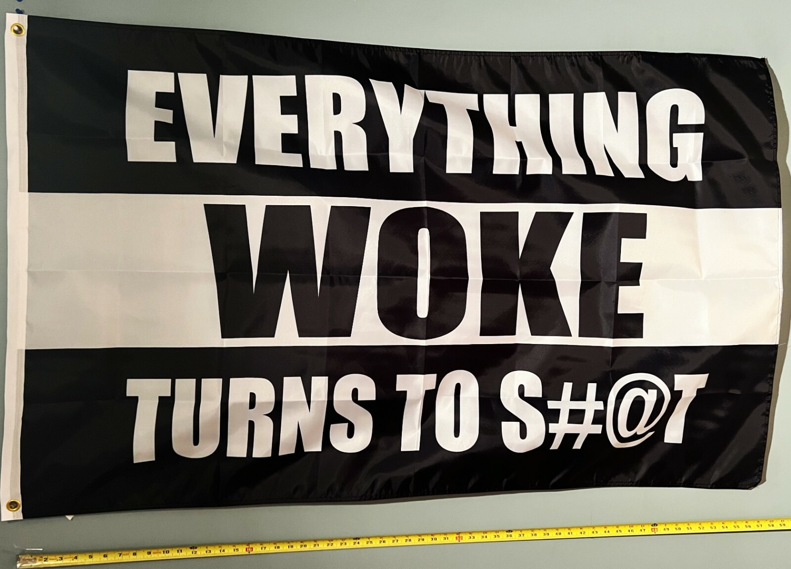DONALD TRUMP FLAG FREE USA SHIP Everything Woke Turn Suck Desantis USA Sign 3x5'