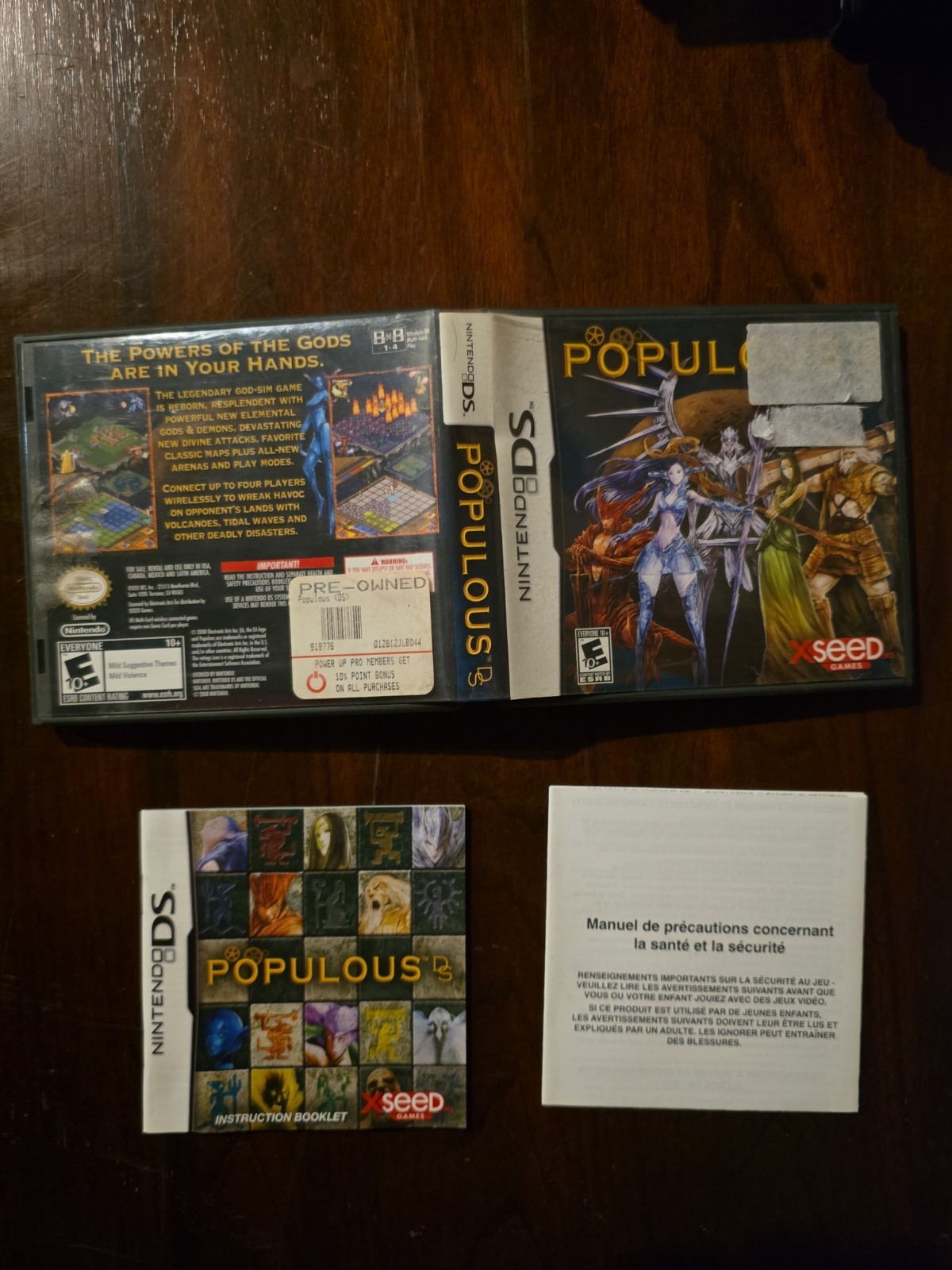 Populous Nintendo DS ***Case ONLY / NO GAME - Authentic USA Version