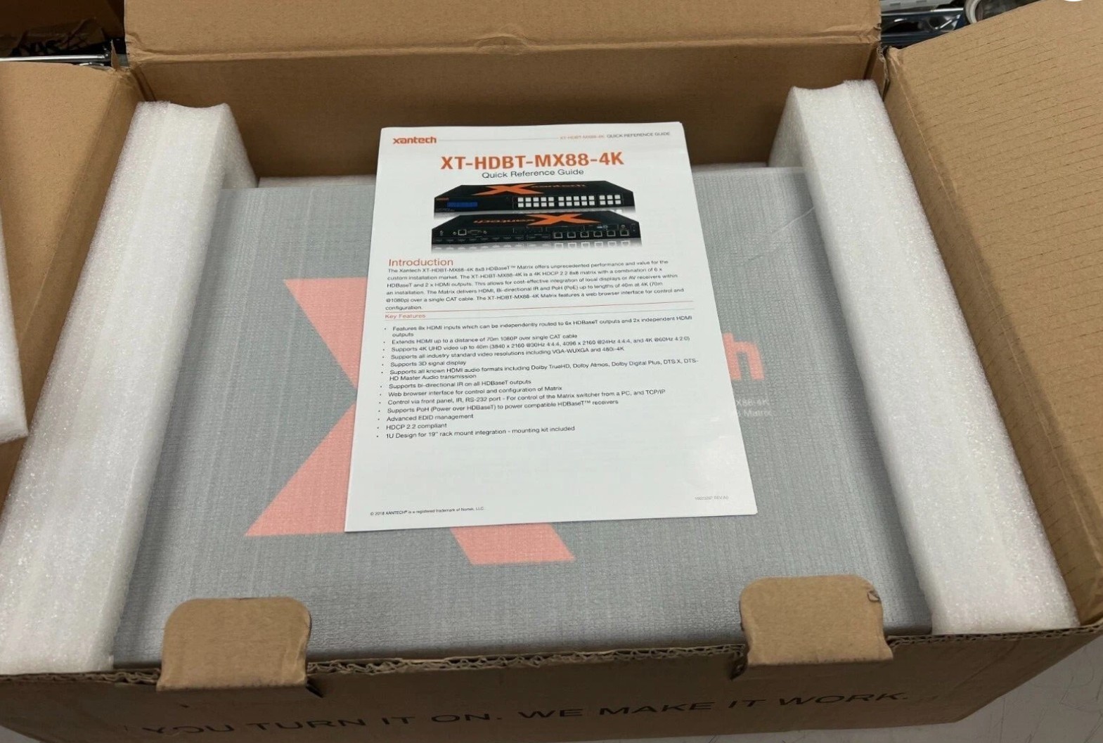 Xantech Model XT-HDBT-MX88-4K HDBaseT 4K 8x8 Matrix