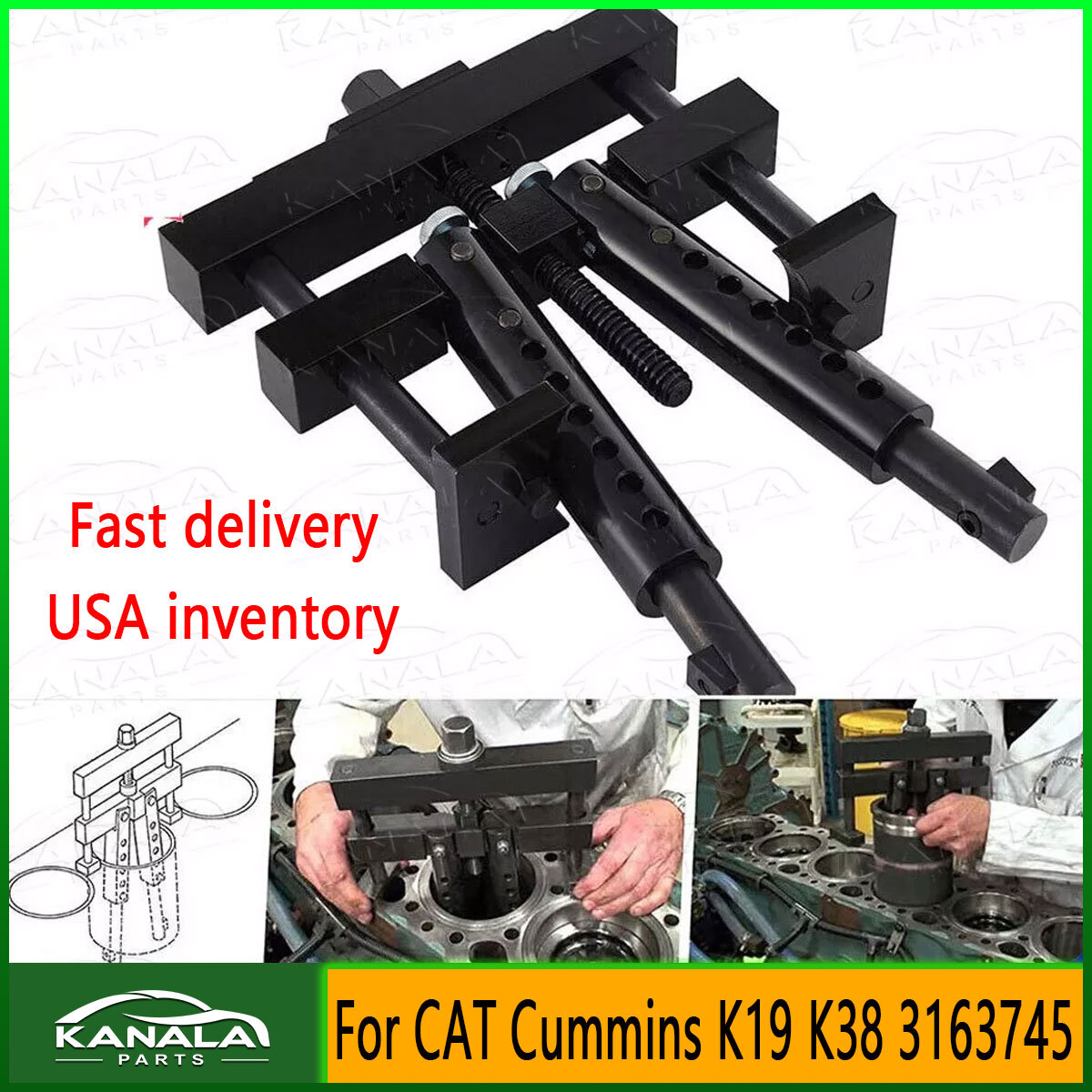 PT-6400-C / Cylinder Liner Puller for Cummins Caterpillar Volvo Mack etc New