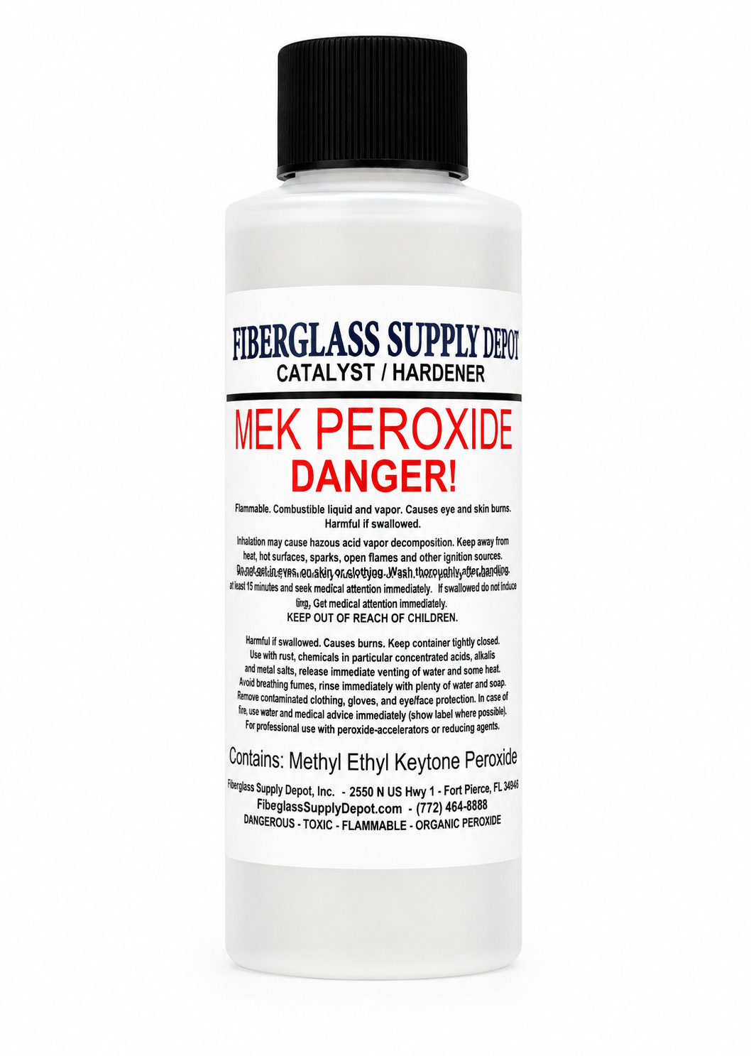 MEK Peroxide Catalyst (MEKP Hardener) - 4oz, Clear