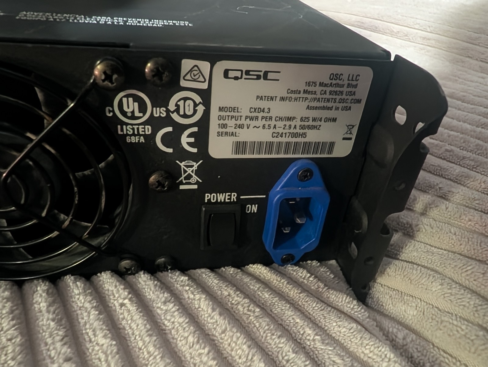 QSC CXD4.3 4-Channel Processing Amplifier – Fully Tested & Verified – Excellent