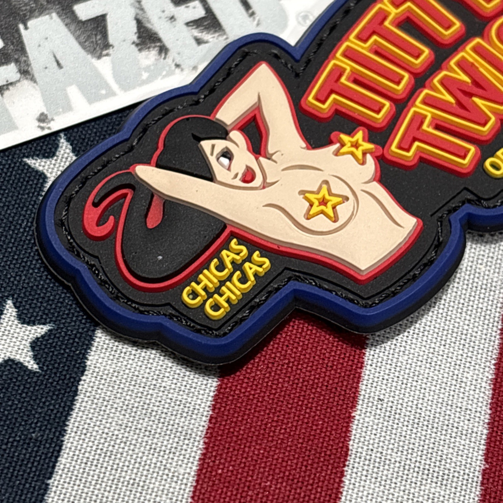 From Dusk Till Dawn Dk Blue Band Red Type Morale Hook Patch High Quality 3d PVC