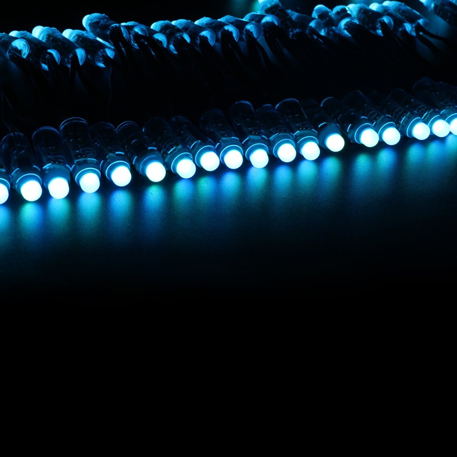 WS2811 Diffused Digital RGB LED Pixel Lights Black Wire Individually Addressa...