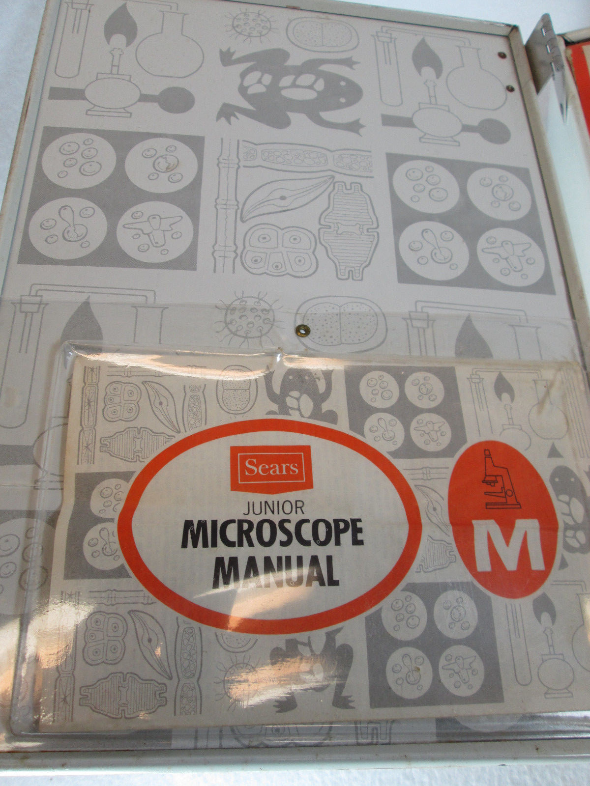Vintage 1960's Sears Microscope Lab w/metal fold out case