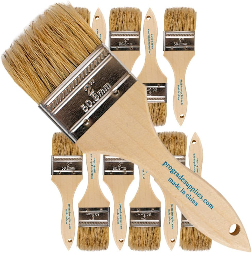 - Chip Paint Brushes - 12 Ea 2 Inch Chip Paint Brush Light Brown