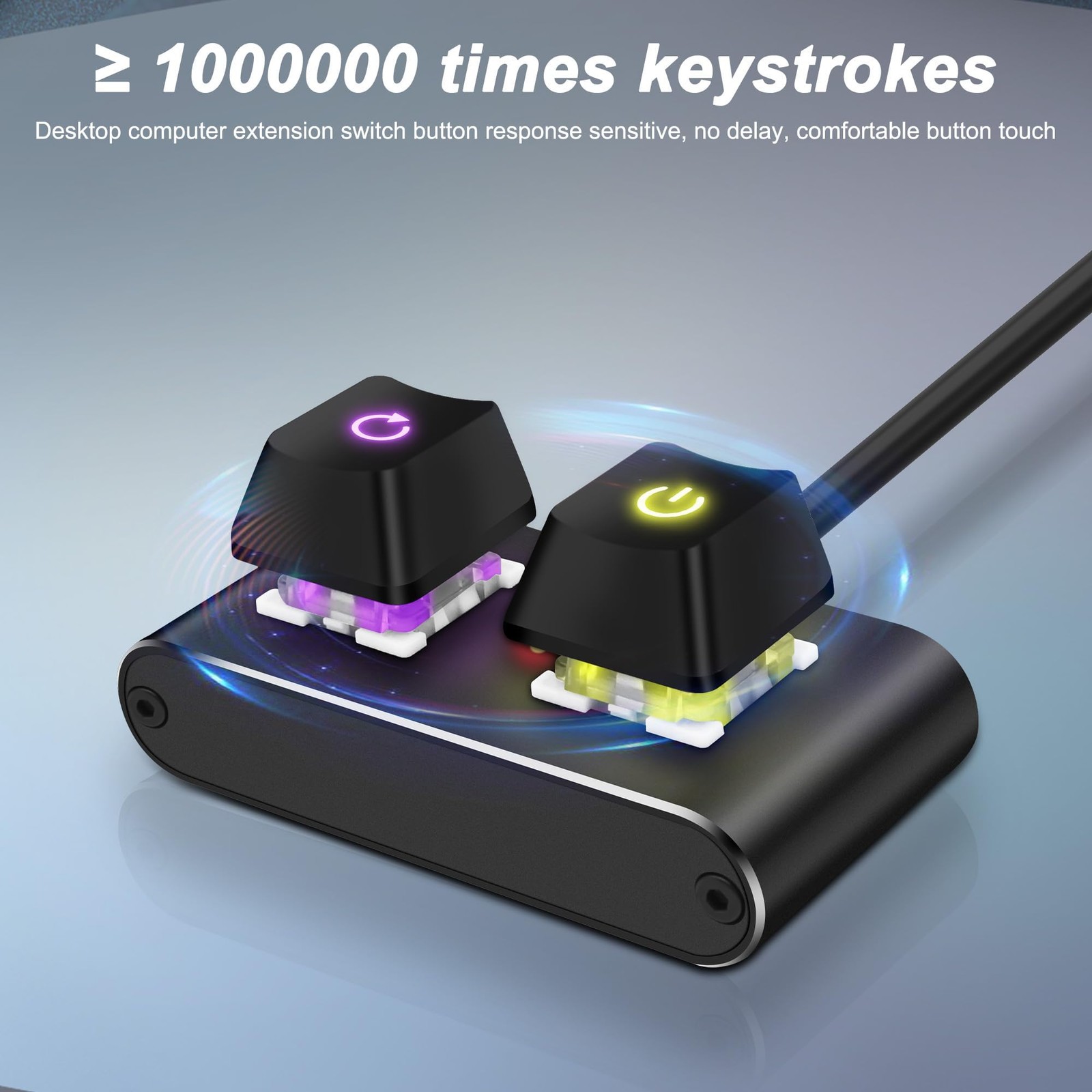PC Power Button Desktop Computer External Power Switch with RGB Light ON/Off ...
