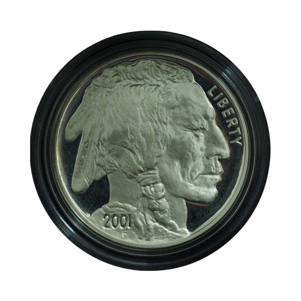 2001 Smithsonian American Buffalo Silver Dollar with Box *JE