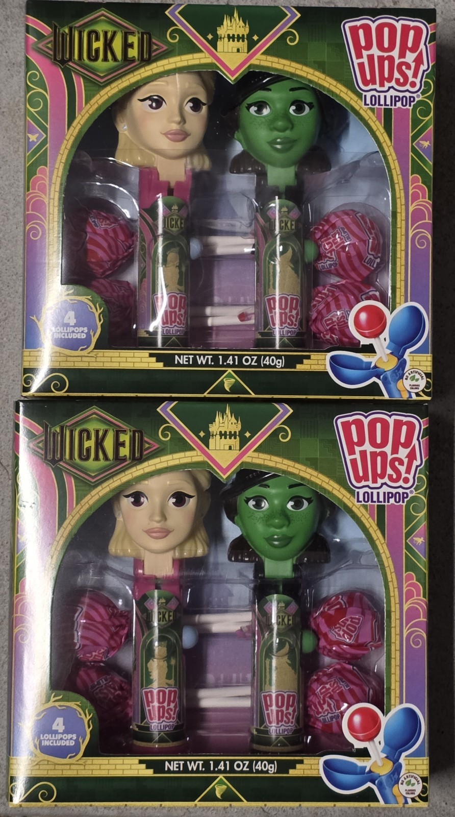 WICKED - POP UPS LOLLIPOPS - TWO BOXES - BEST BY MAY 2027