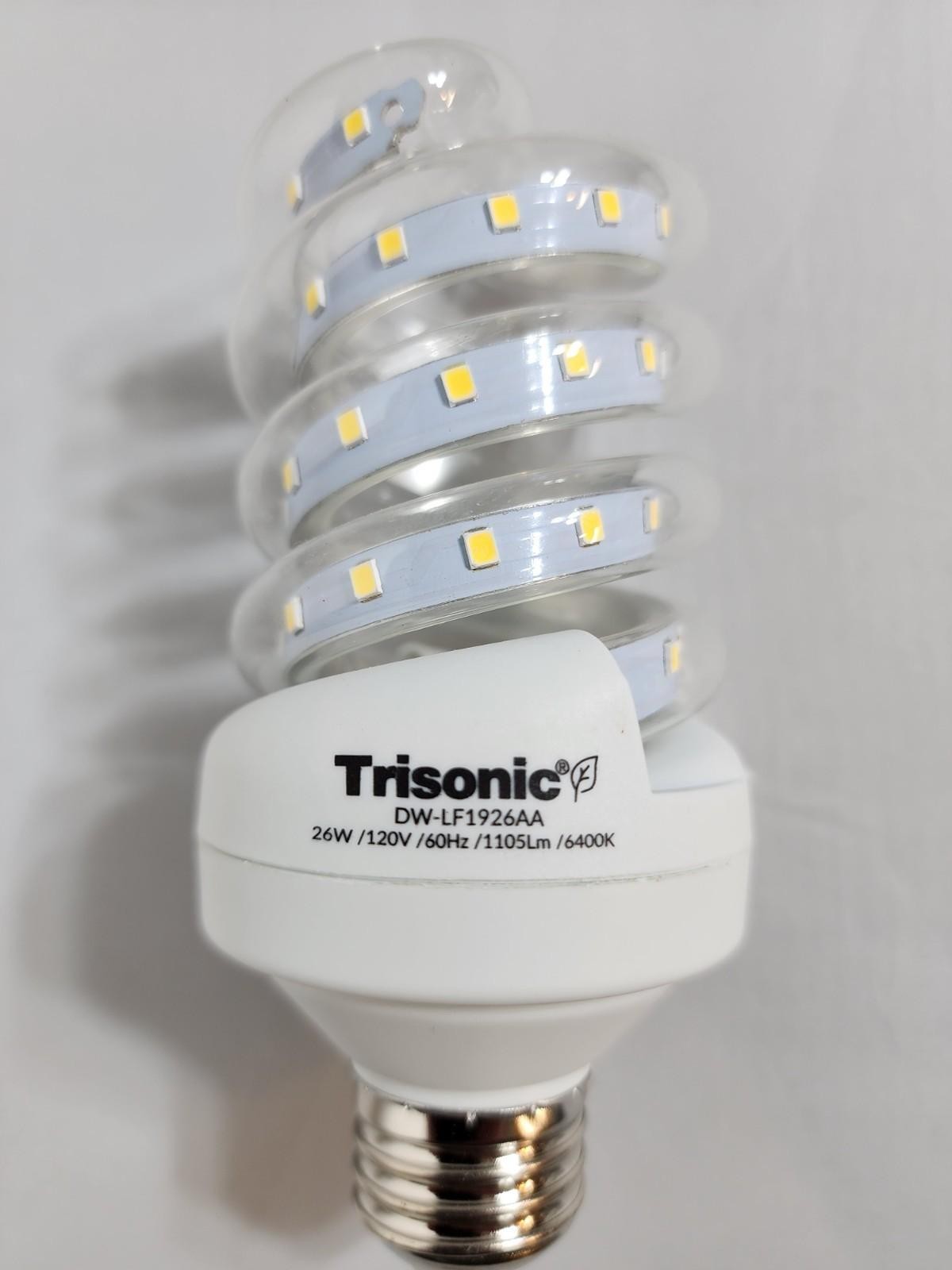 LED Spiral Bulb 26W 6400K Daylight E26 Base 1105 Lumens 125W Replacement