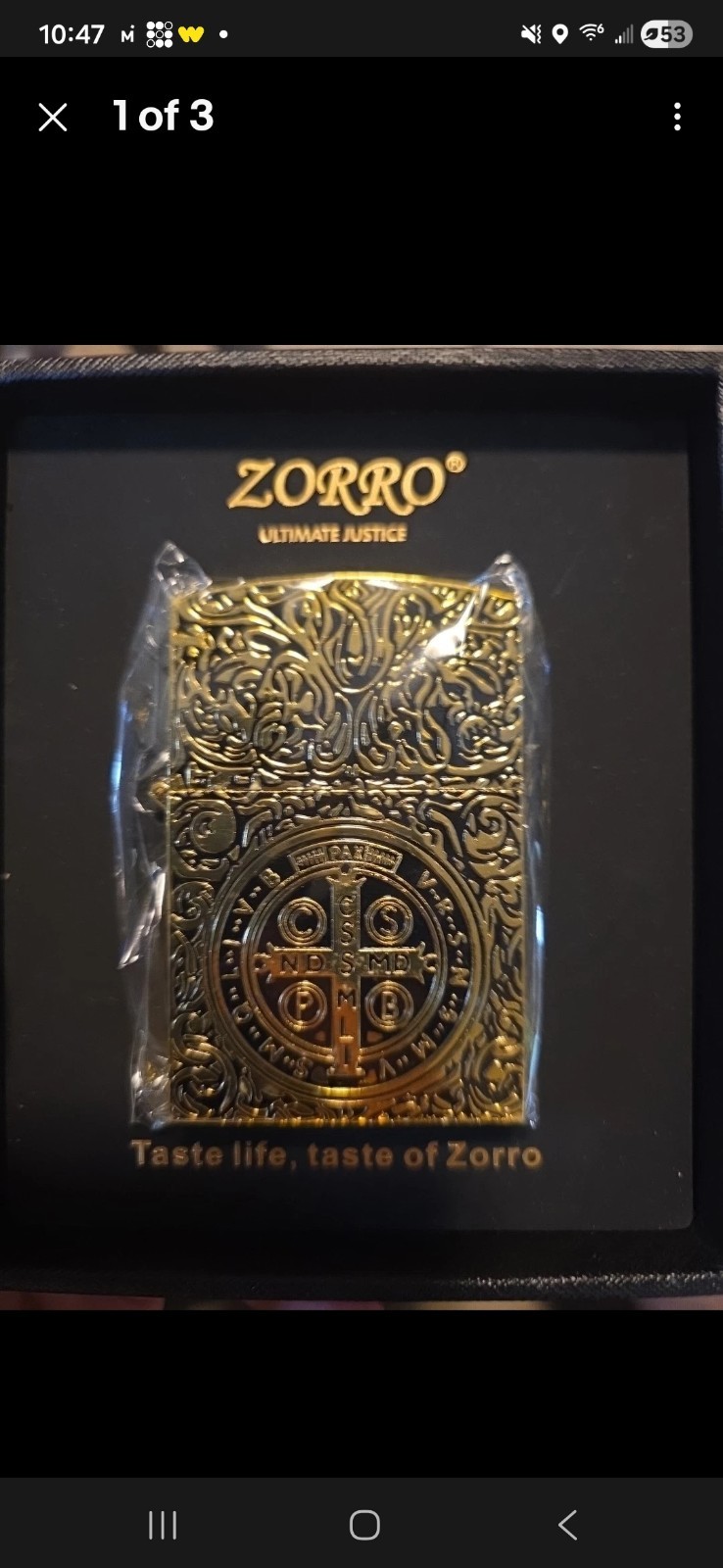 Gold Constatine Bundle Large Lighter And Metal Knuckles