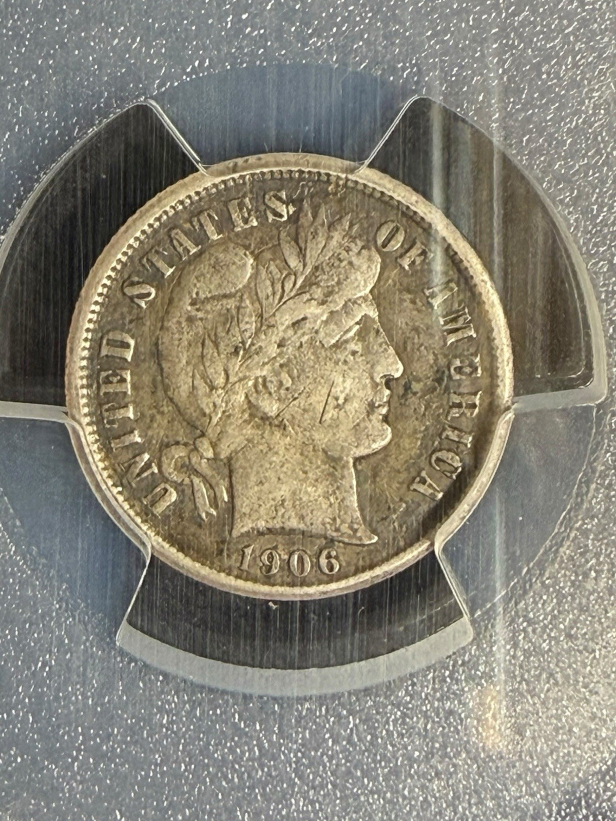 1906-O Barber 10c PCGS VF 25