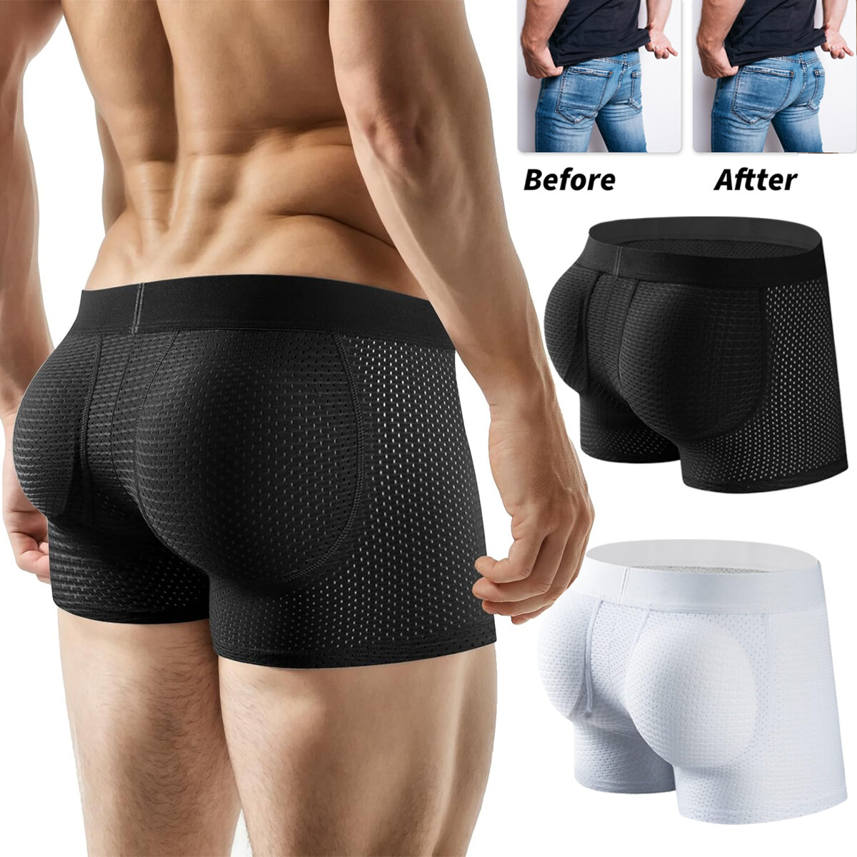 Butt Lifter for Men Faja Colombiana Levanta Cola Boxer Shorts Para Hombre Shaper