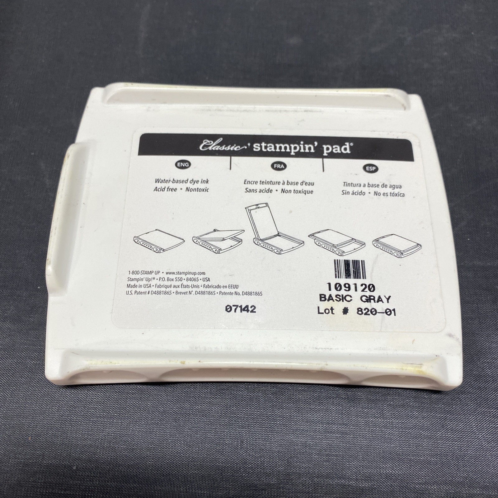 Retired Stampin' Up! Ink Pad and Reinker Basic Gray
