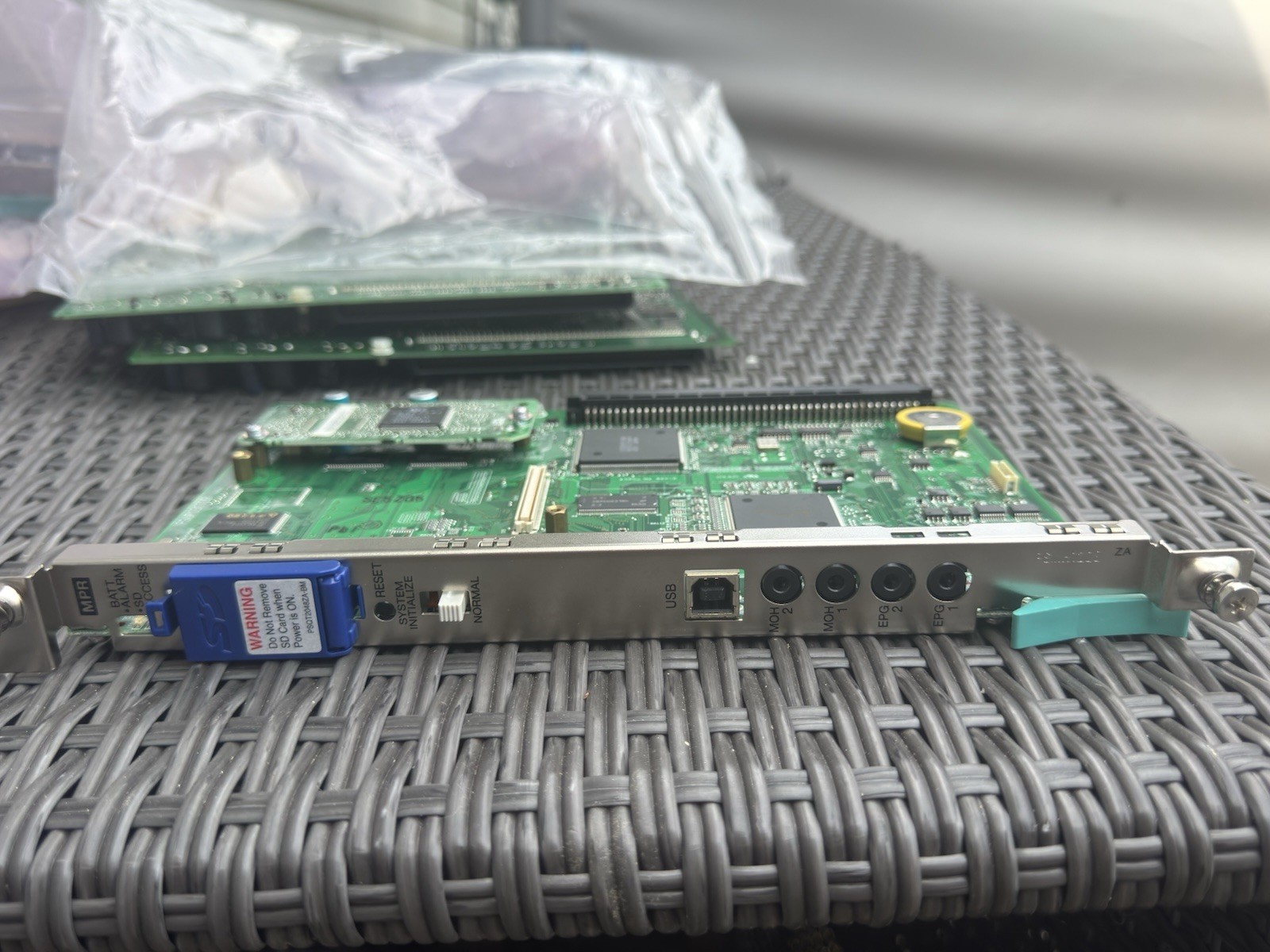 Panasonic KX-TDA100/200 MPR Main Processor Card W/ TDA0105 & KX-TDA0196 Modem