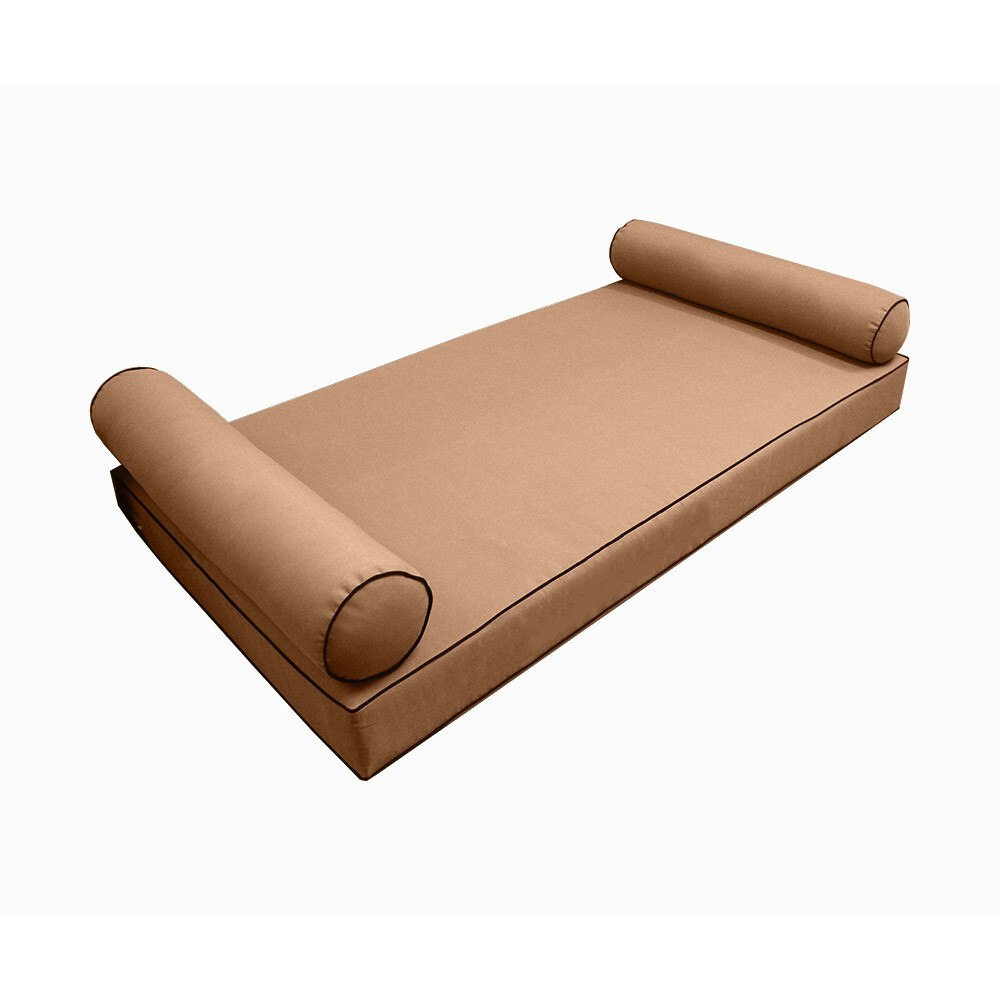 *COVER ONLY*-Style 5 Daybed Mattress Bolster Pillow Contrast PipeTrim Crib-AD104