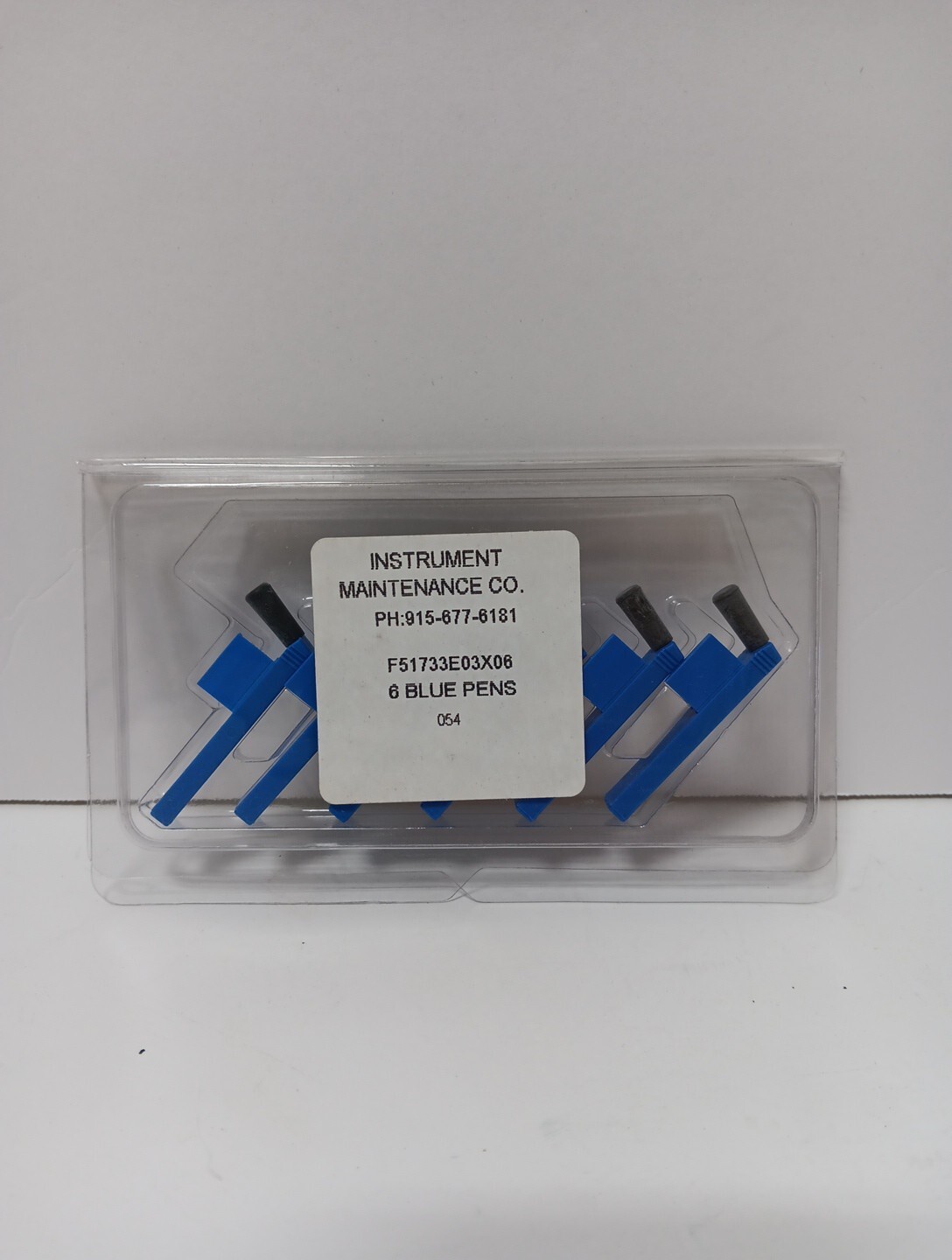 New Old Stock Instrument Maintenance Co. 6 Blue Chart Marking Pens F51733B03X06