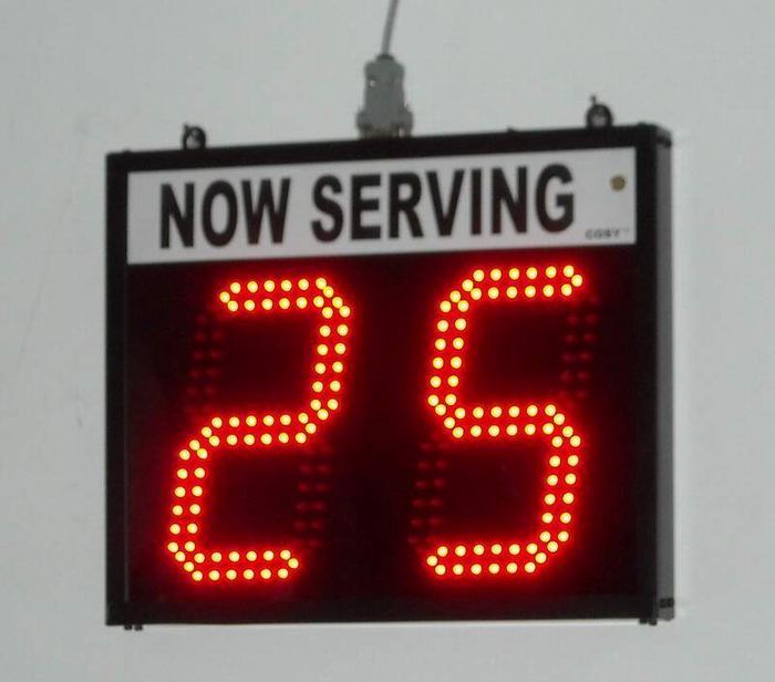 6" 2 Digit Token Number Display . LED Display for Restaurant / Clinics