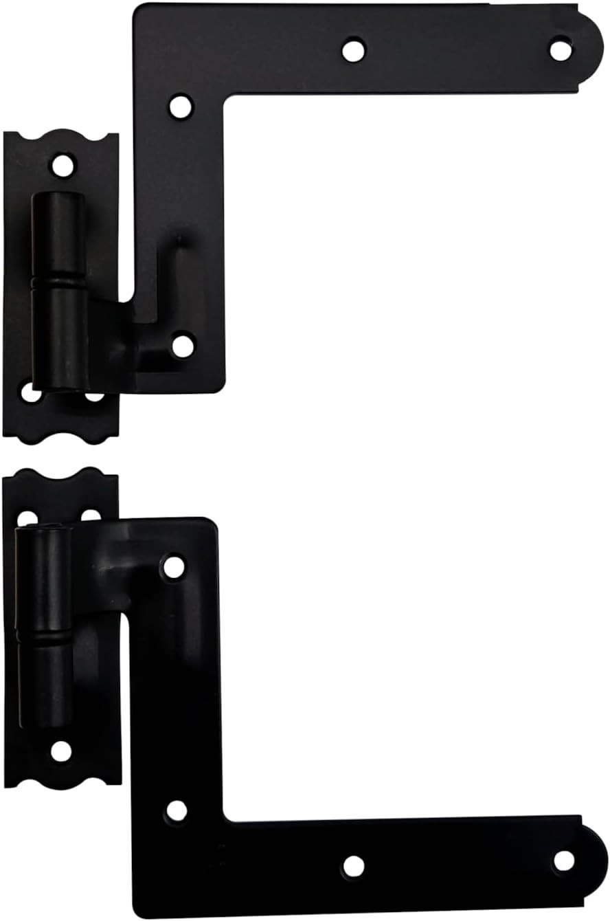 Steel Blind Shutter Hinge for Wood Frame & Brick, 1-1/16", Power Coated Black, 2
