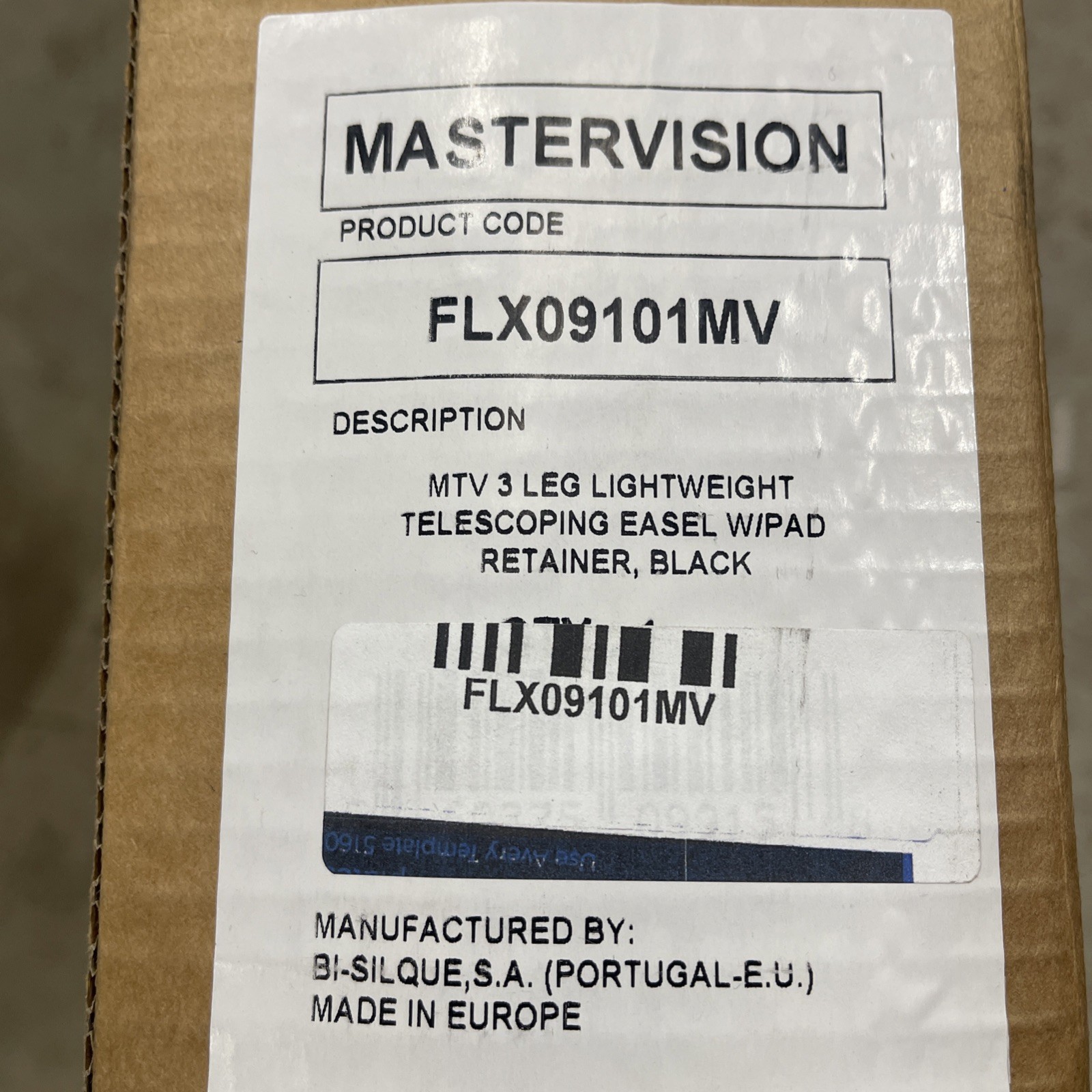 MasterVision FL05101MV MTV 3 Leg Heavy Duty Telescope Aluminum Easel Black