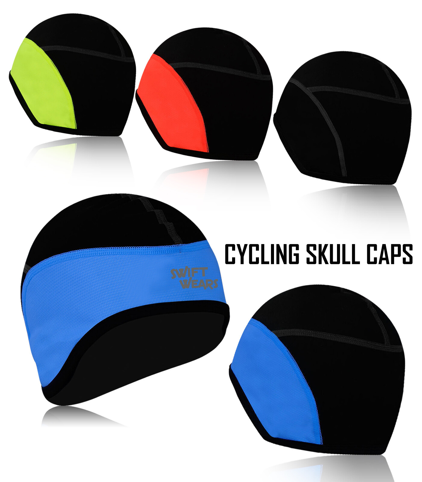 Cycling Cap Bike Winter Thermal Under Liner Helmet Motorbike Hat Running Walking