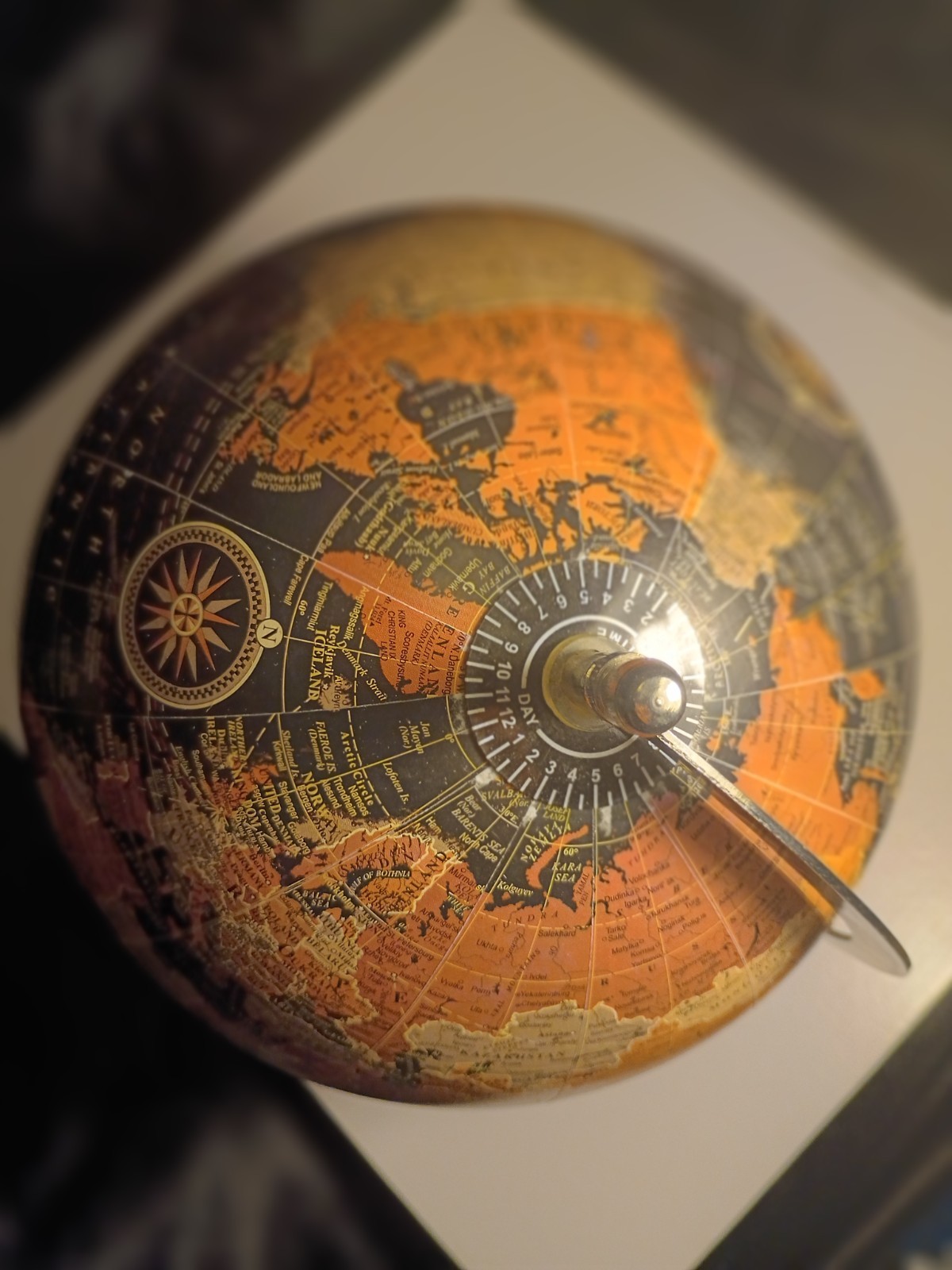 : Elements Decorative Tabletop Globe - 8x11 Inch - Office & Library Decor