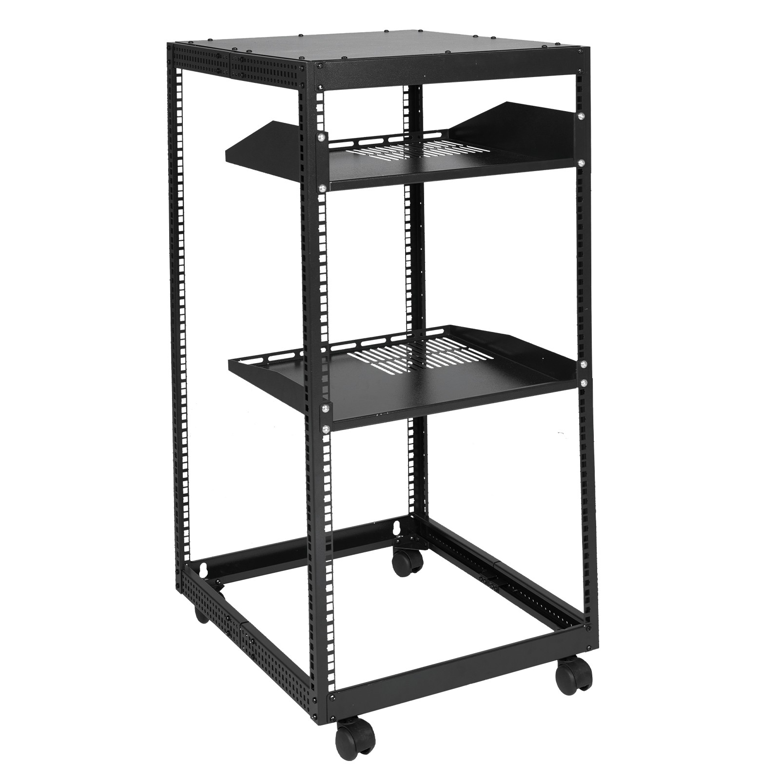 VEVOR 20U 4 Post Open Frame Server Rack Network Enclosure 23''-40'' Adjustable