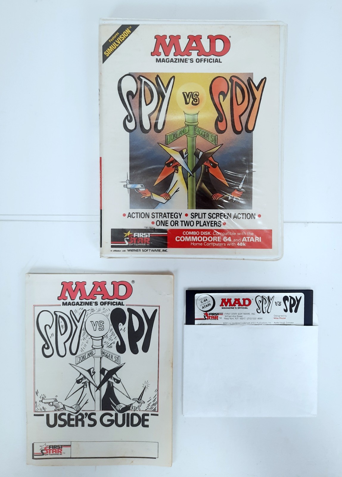 Spy VS Spy Video Game For Atari 8-Bit Computers 800XL/130XE Tested & Working