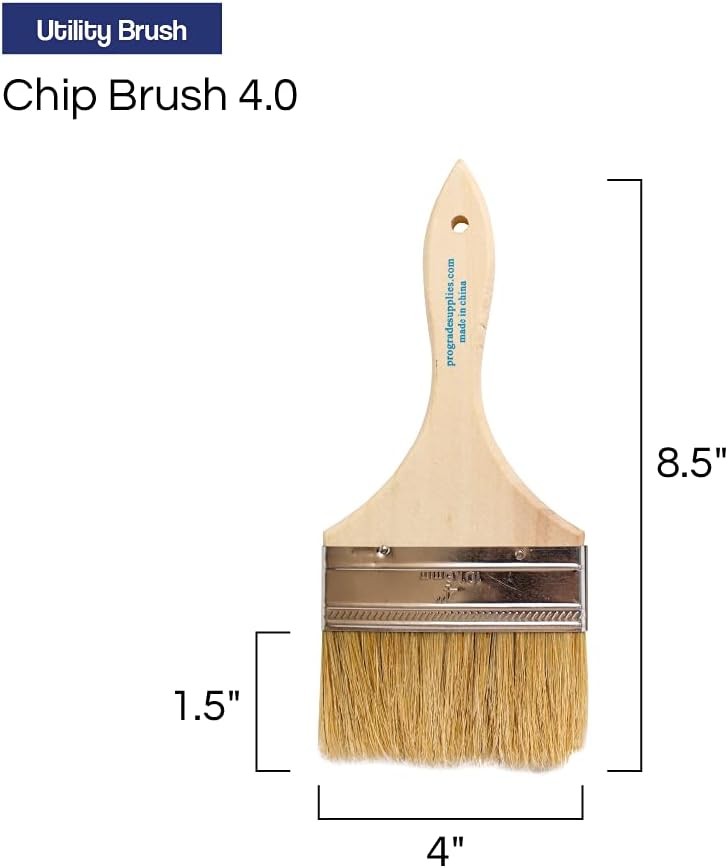 - Chip Paint Brushes - 12 Ea 4 Inch Chip Paint Brush Light Brown