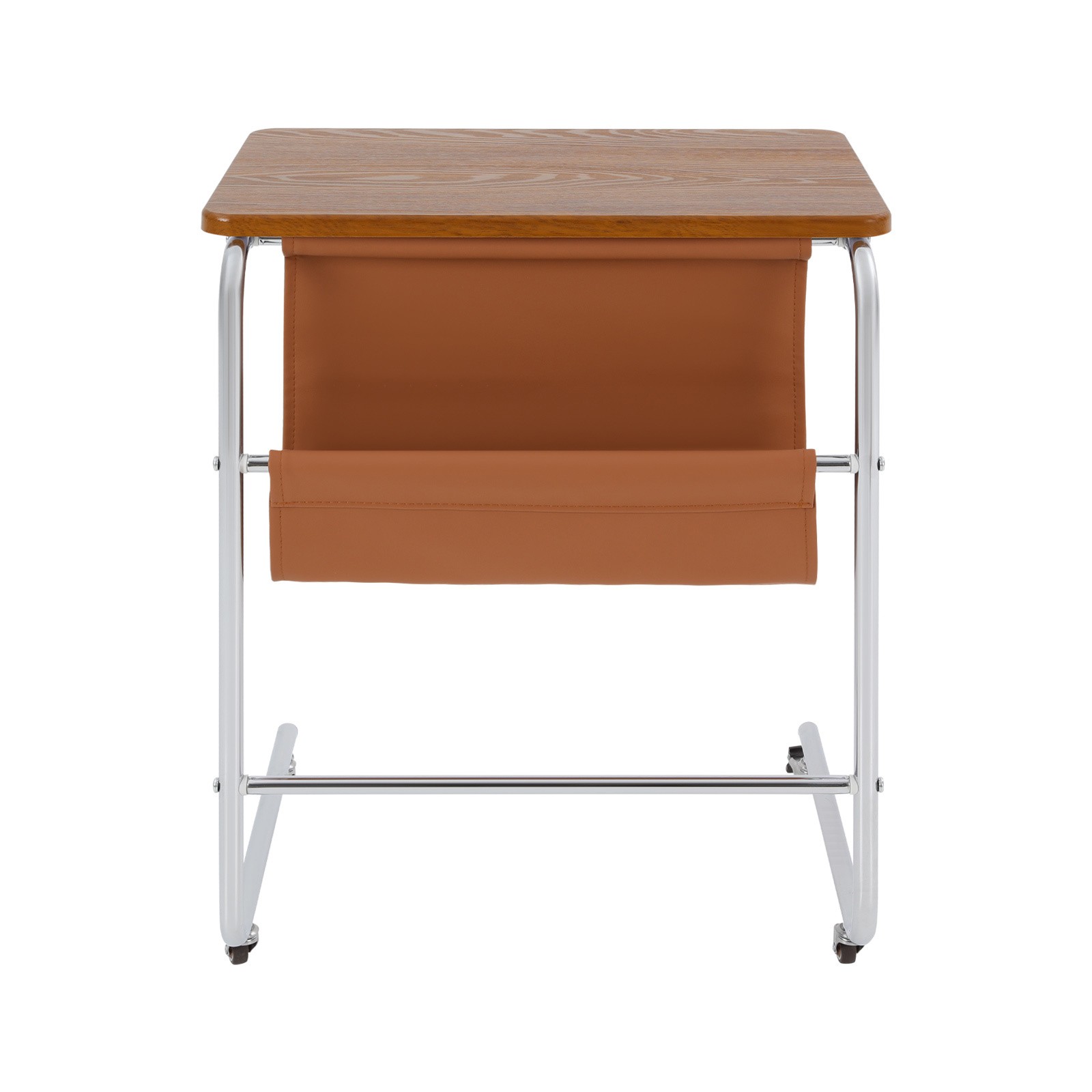 Sofa Side Table,C-Shaped End Table with Universal Wheels,End Table living room
