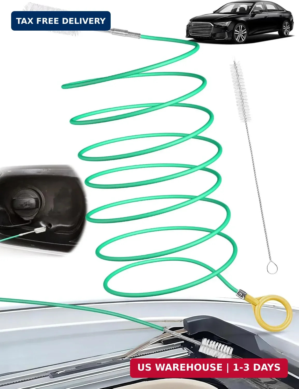 120-Inch Sunroof Drain Cleaning Brush, Flexible Tube Cleaner | Flexible 120-Inch