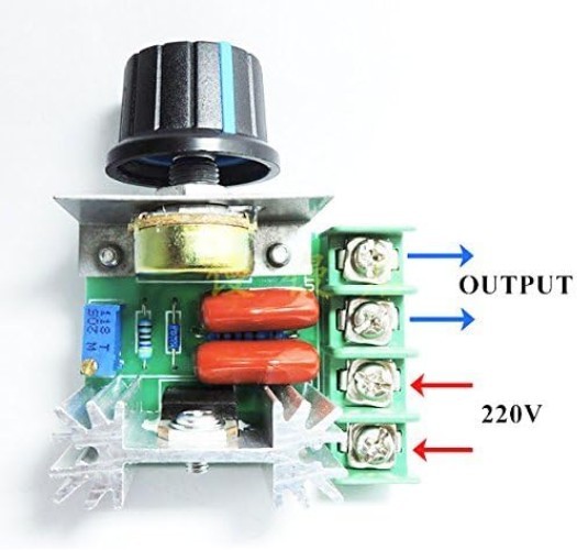 Adjustable 50-220V AC Motor Speed Regulator with LCD Display - 2000W Power
