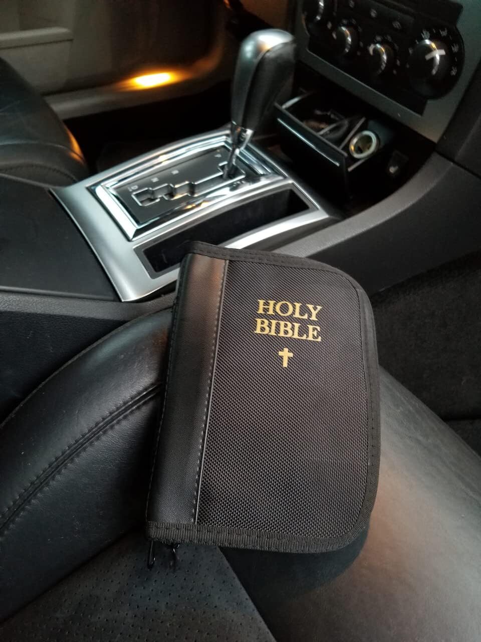 Faux Leather and Canvas Lockable Bible-Themed Case for Compact and Subcompacts