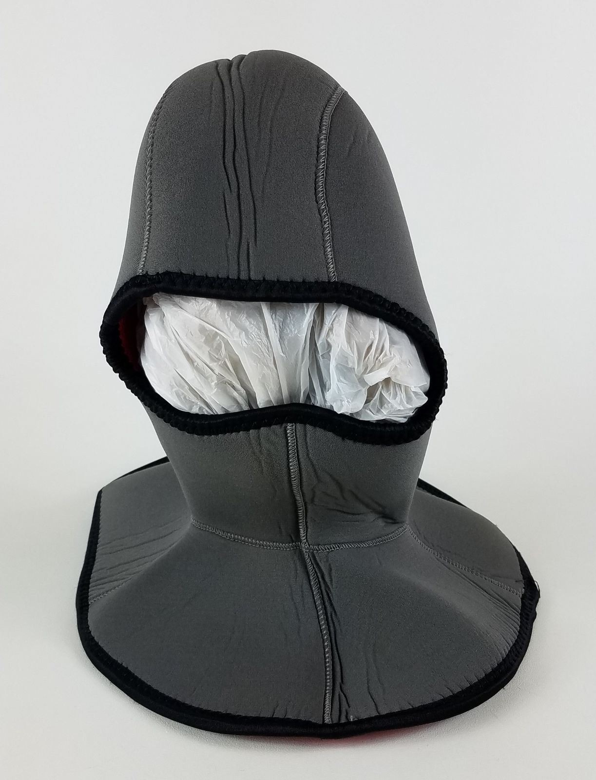 Unbranded Made in St. Lucia Gray Rubber/Nylon Divers Scuba Diving Hood sz Small