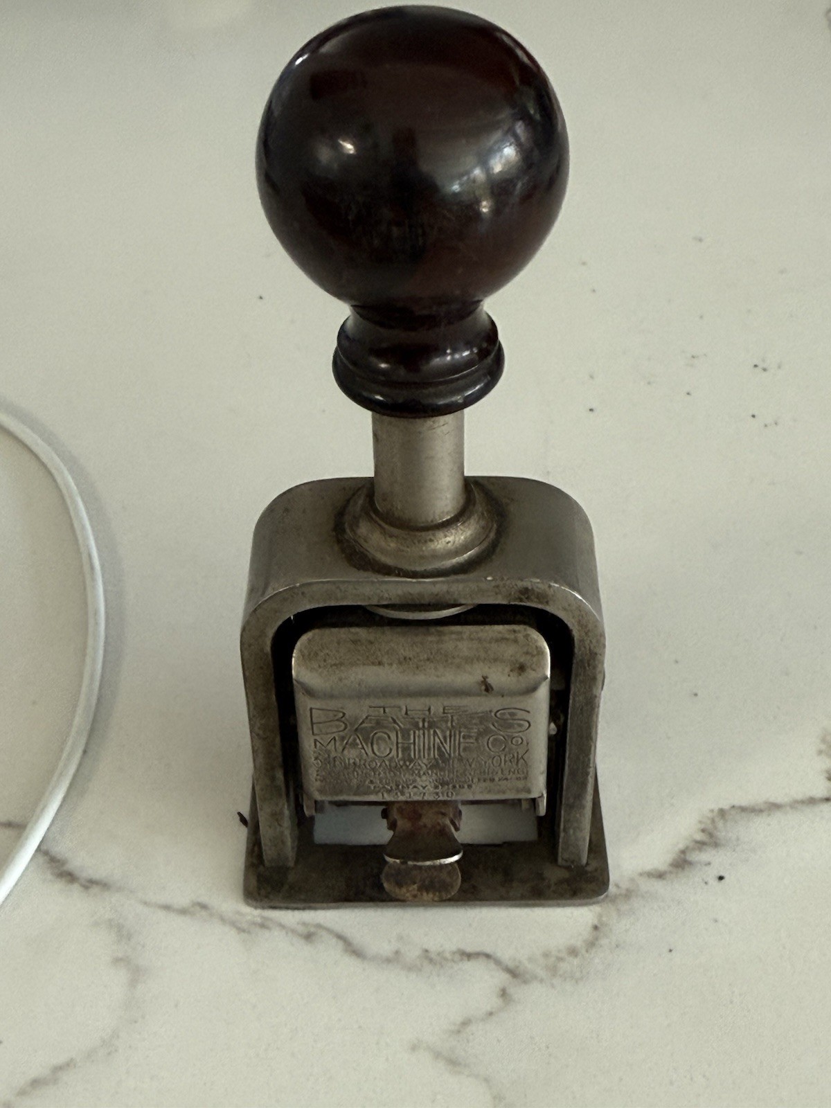 Antique Bates Automatic Numbering Machine 5 Wheels  #49 Style E ca. 1905