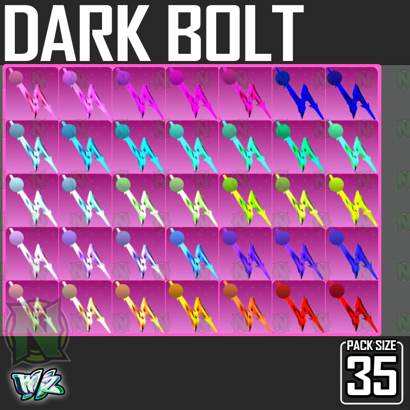 World Zero WZ - 35 PACK - COLORFUL HEX - DARK BOLT