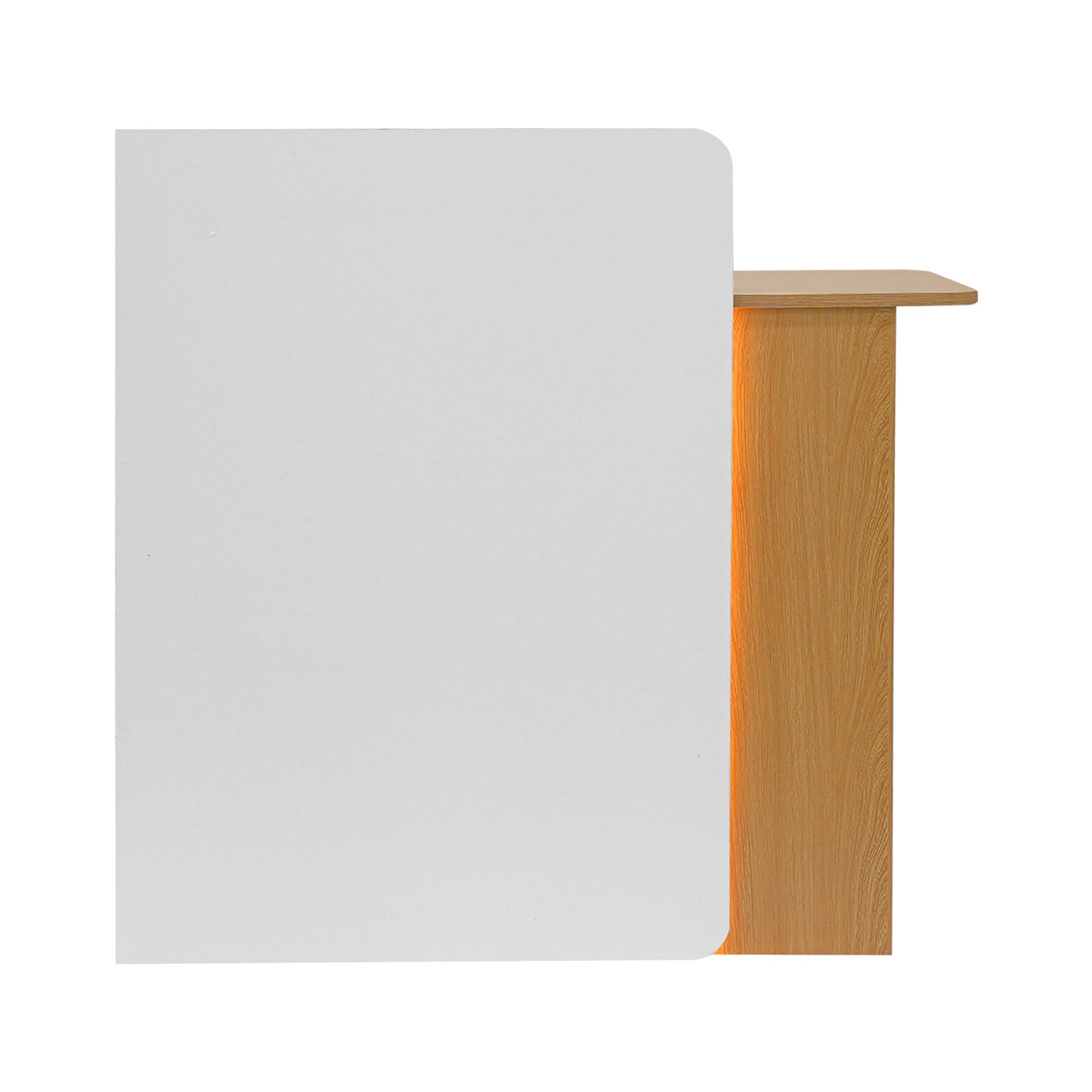 Reception Desk w/Dual LED Light Strips 2 Lockable Drawer Retail Checkout Counter
