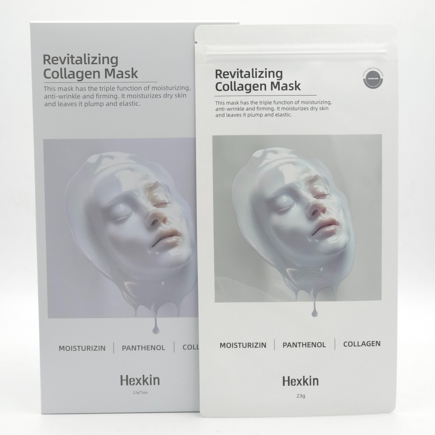 Hexkin Revitalizing Collagen Mask 23g x 5pcs Moisturizing Firming K-Beauty