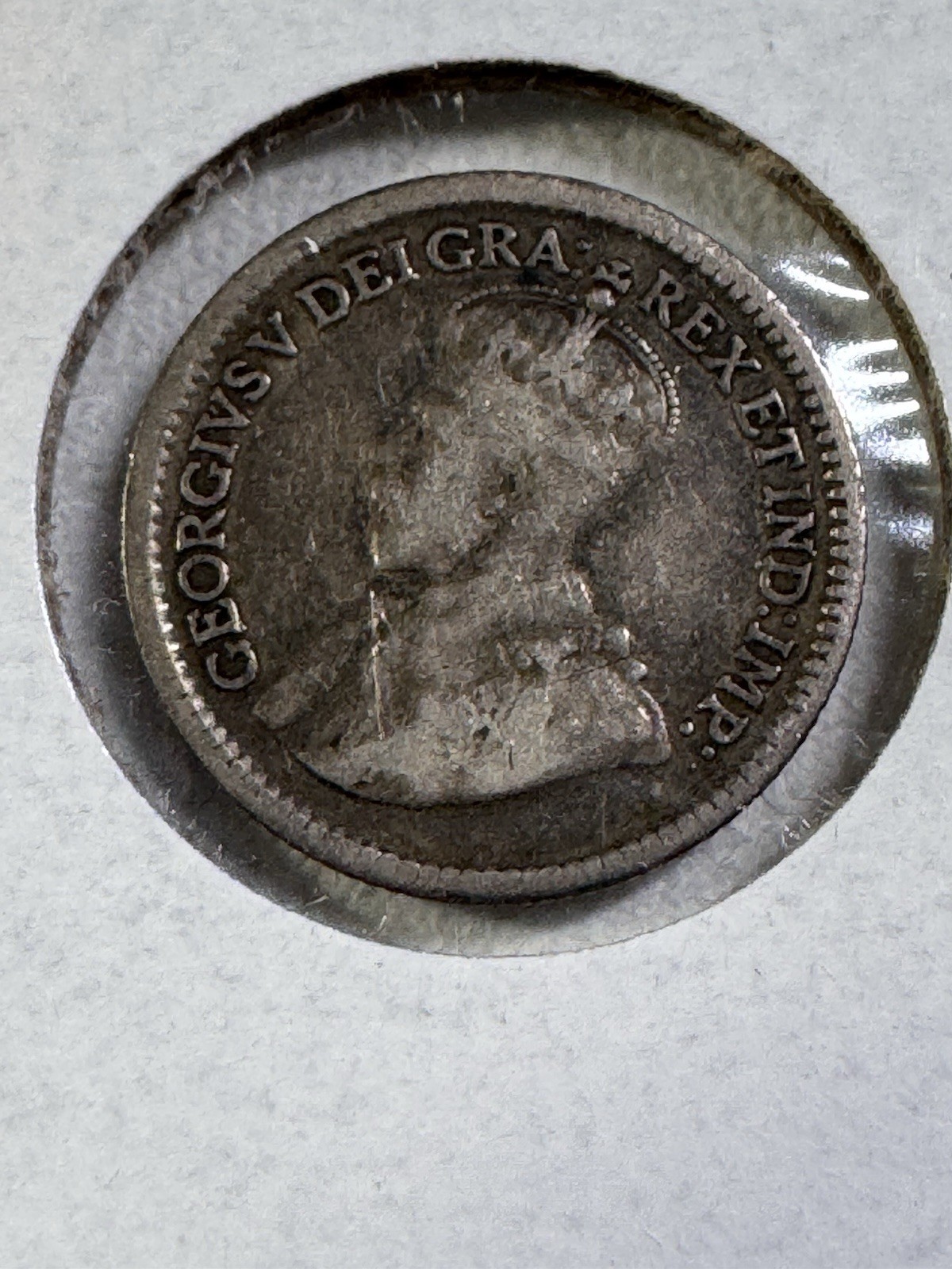 1914 Canada 5 Cents Silver Coin