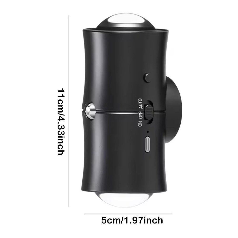2-Pack Motion Sensor LED Night Light Rechargeable Magnetic Wall Lamp 7 Colors