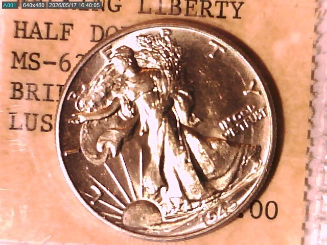 1945 P UNCIRCULATED WALKING LIBERTY HALF DOLLAR LOT #AD003-D