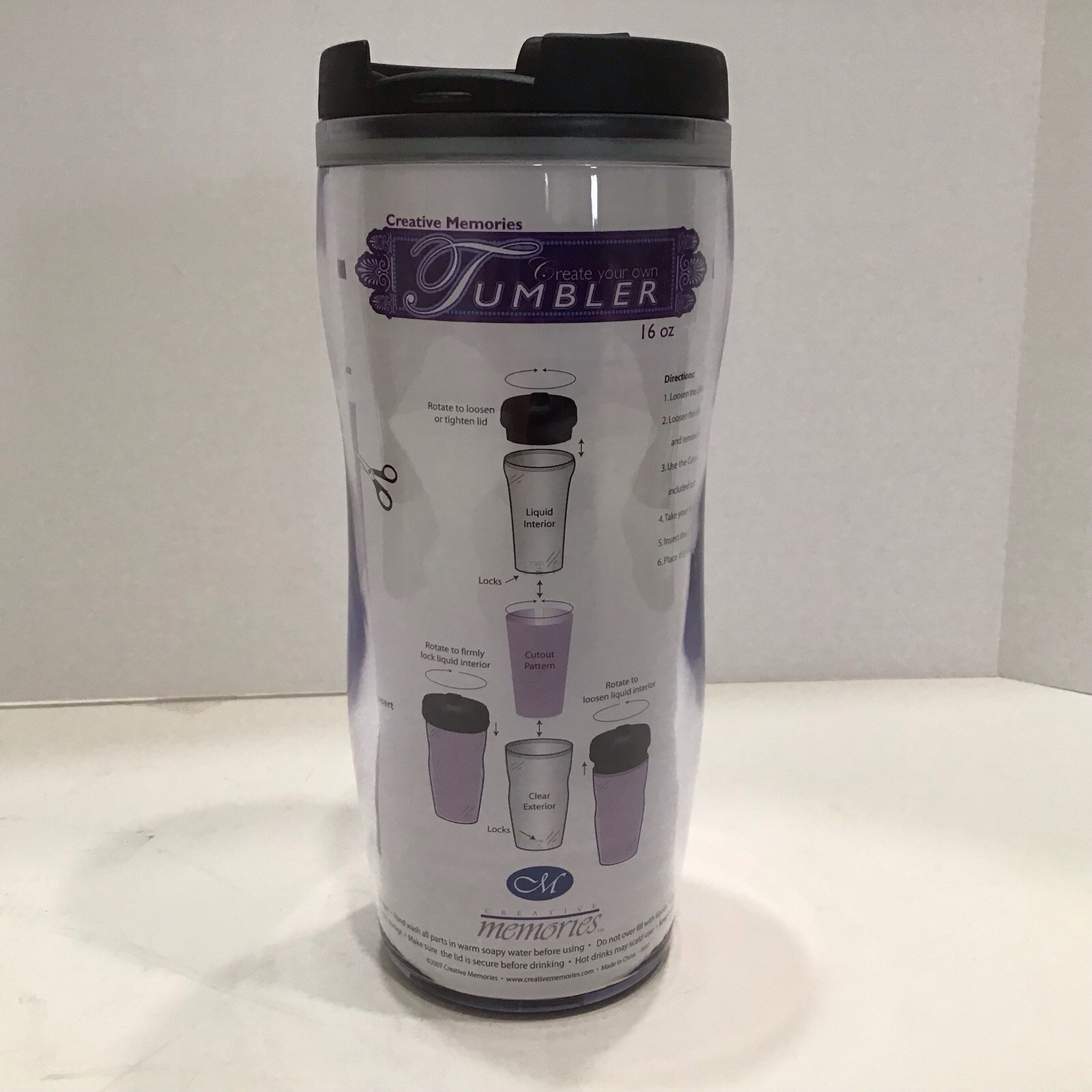 Creative Memories 16oz “create Your Own “ Tumbler / New In Box