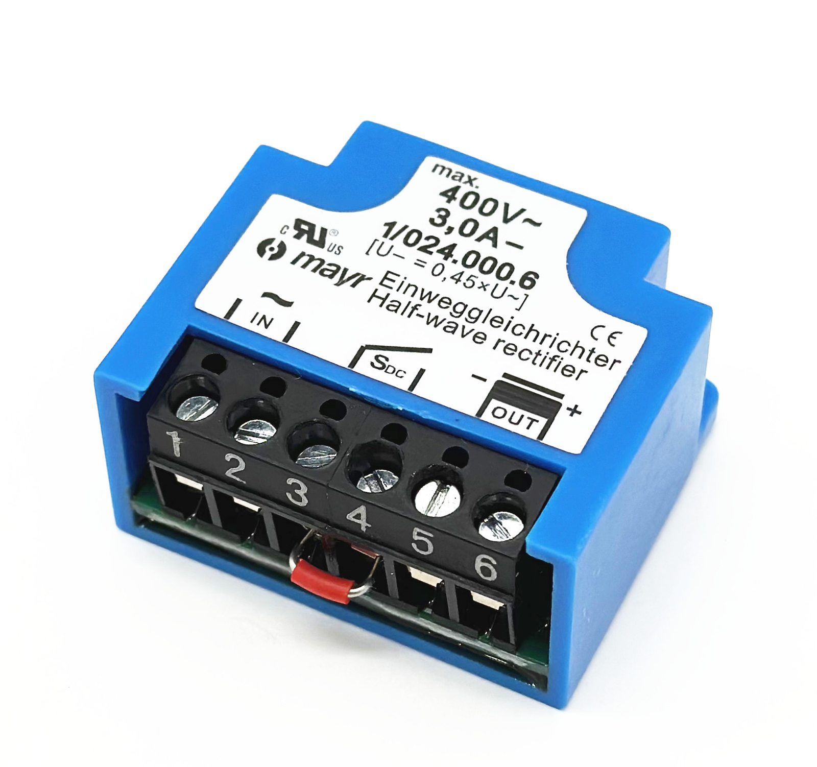 1PC Half wave Rectifier module Mayr 1/024.000.6 400V 3,0A