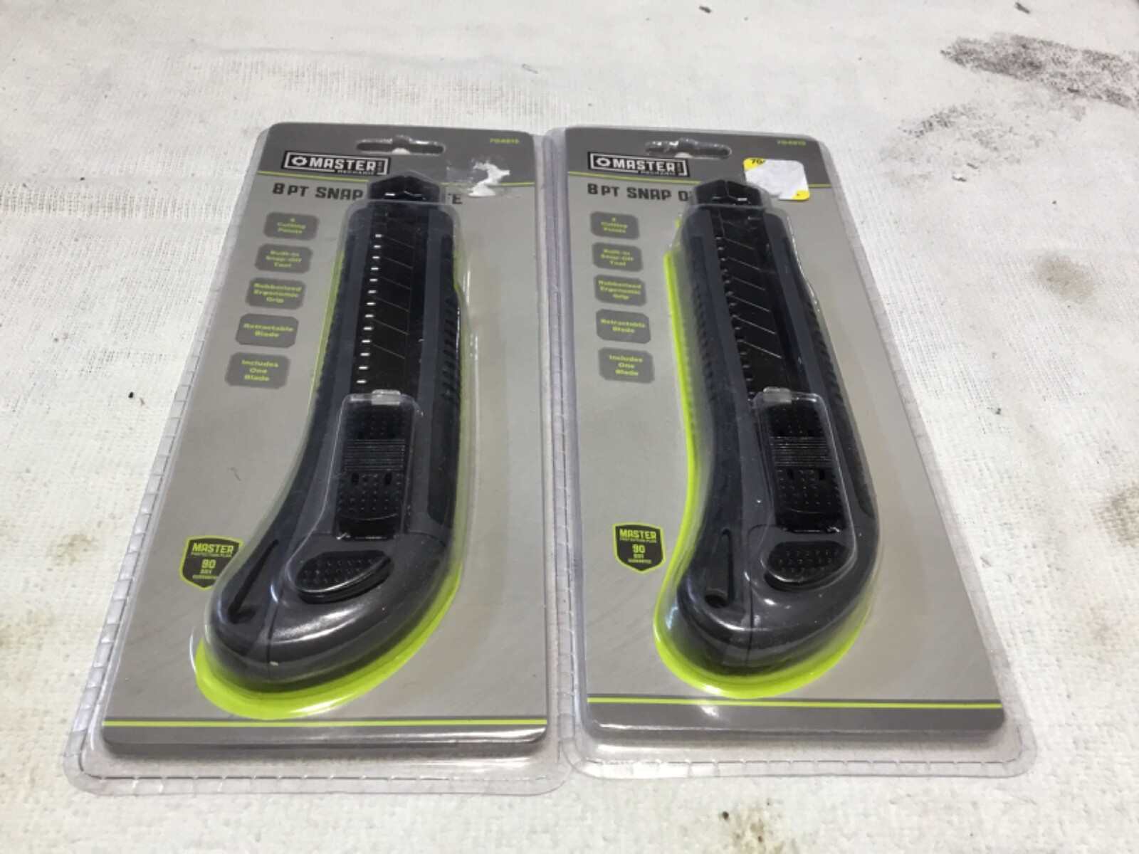 MASTER MECHANIC #704815 8 PT SNAP OFF KNIFE BRAND NEW LOT OF 2 IN SEALED PACKS