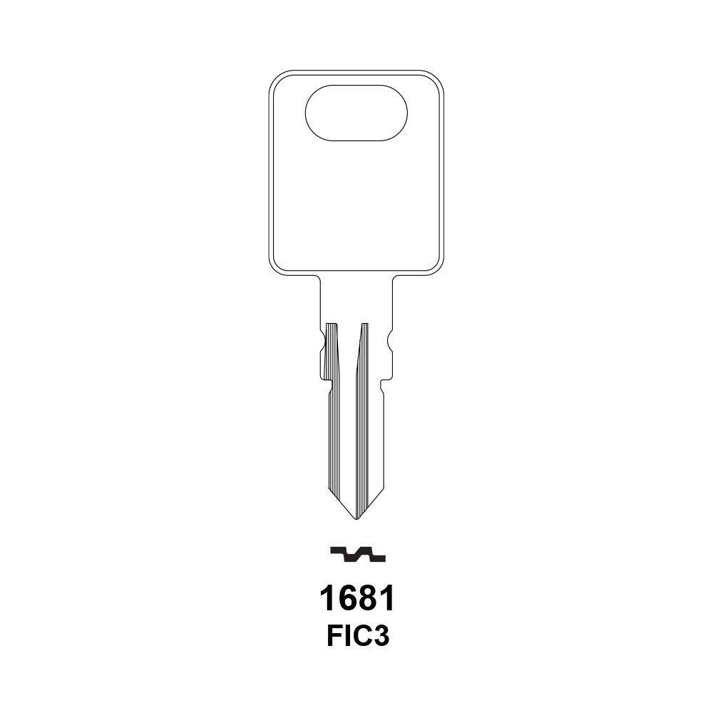 FIC3 / 1681 Key Blank Nickel
