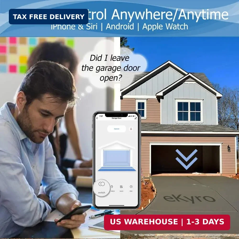 Smart Garage Door Opener - Universal WiFi Remote Controller Compatible wit
