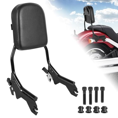 Passenger Upright Sissy Bar With Pad Docking Hardware Kit Compatible Backrest