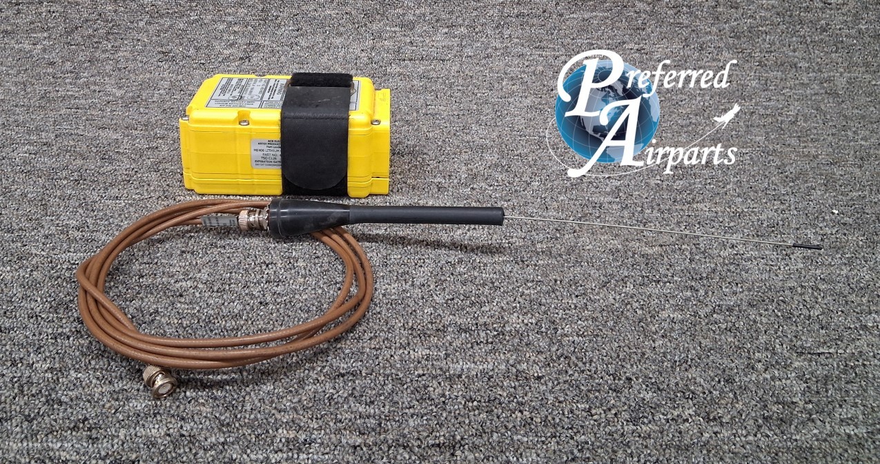 Used Artex Aircraft Emergency Locator Transmitter & Antenna pn 453-6603, ME406